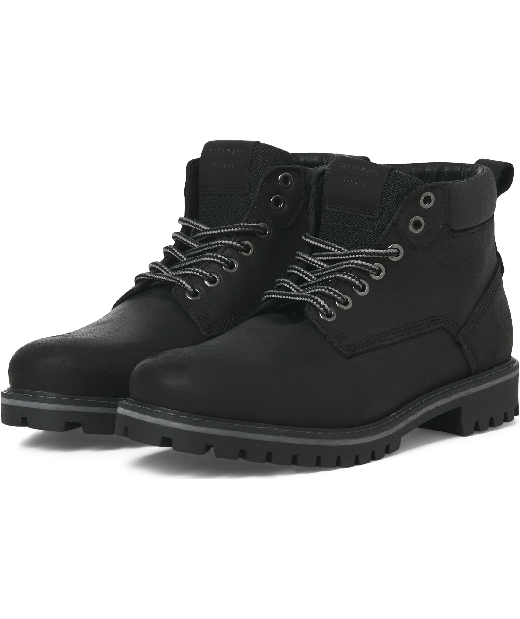 Jack & Jones JFWQUEENSWAY leather boots, Anthracite