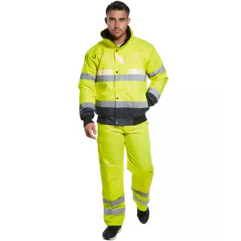 Portwest Glowtex 3-in-1 pilot jacket, Hi-vis Yellow/Marine