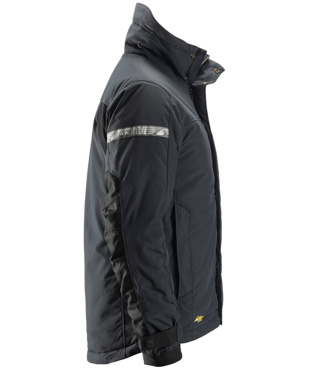 Snickers AllroundWork 37.5&reg; vinter arbejdsjakke 1100, St&aring;lgr&aring;/Sort, large image number 3