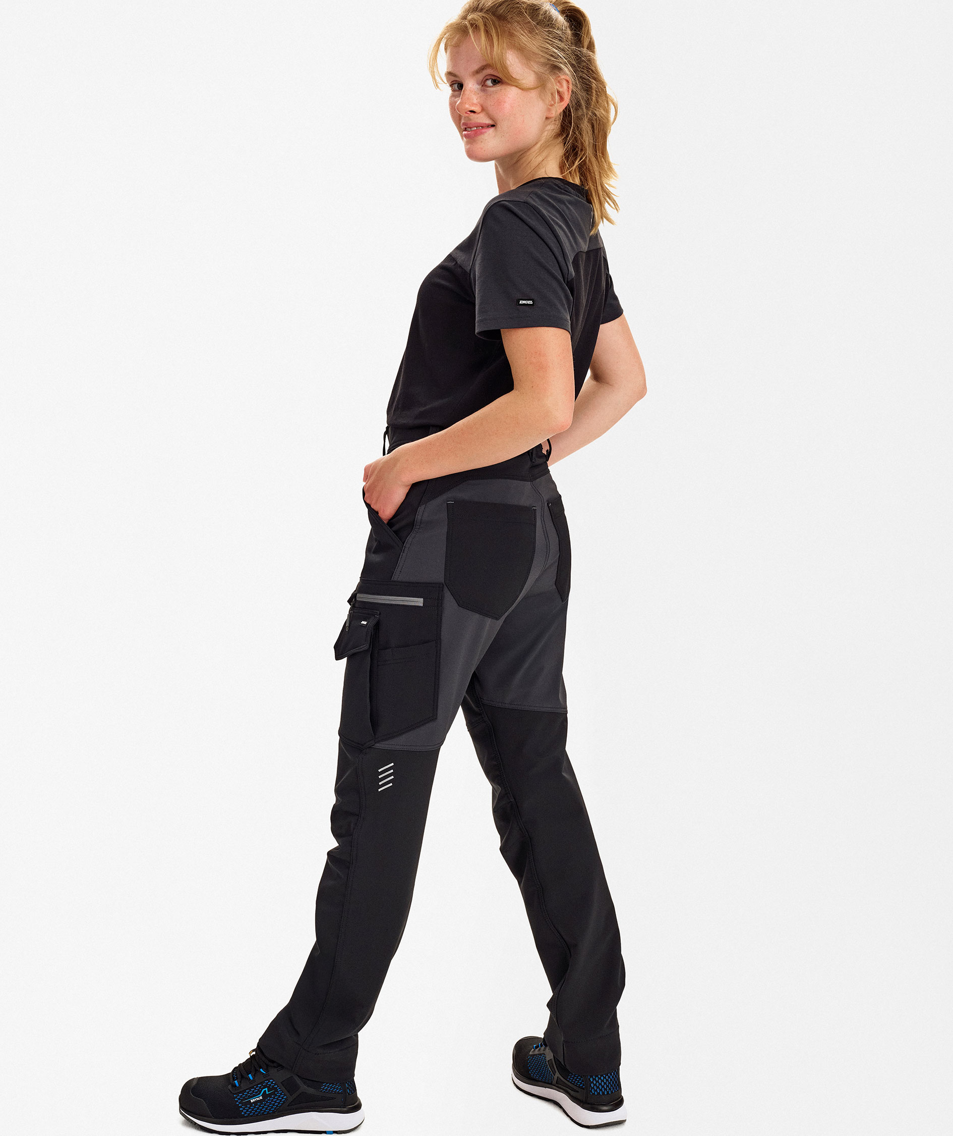 Engel Entire women's service trousers full stretch, Black/Anthracite Grey, large image number 5