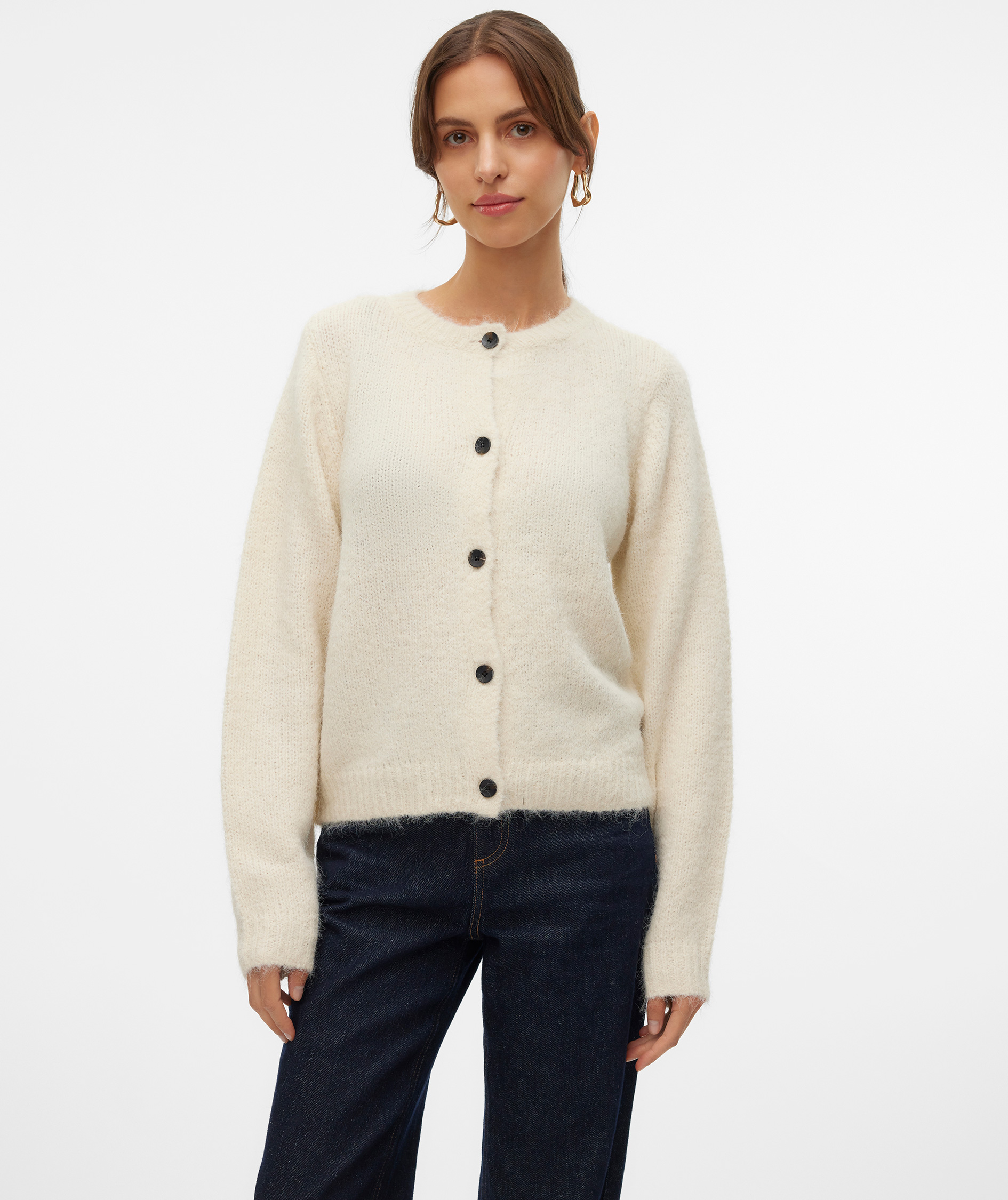 Vero Moda VMNOVAH women's knitted cardigan, Birch, large image number 3