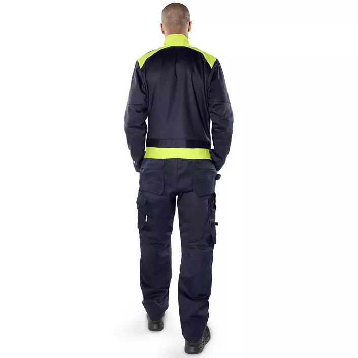 Fristads Flame coverall 8044 WEL, Marine/Hi-Vis yellow, large image number 2
