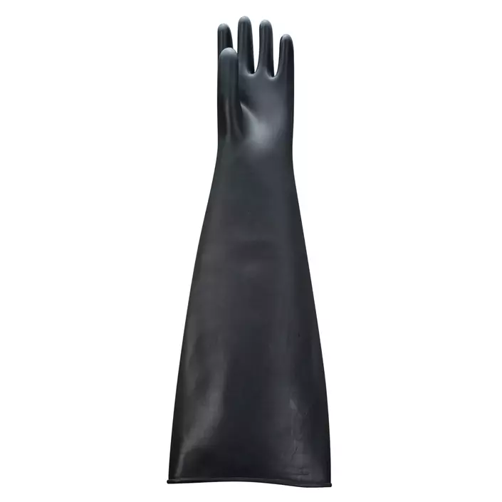 Portwest thick chemical protective gloves in latex, 60 cm, Black, large image number 1