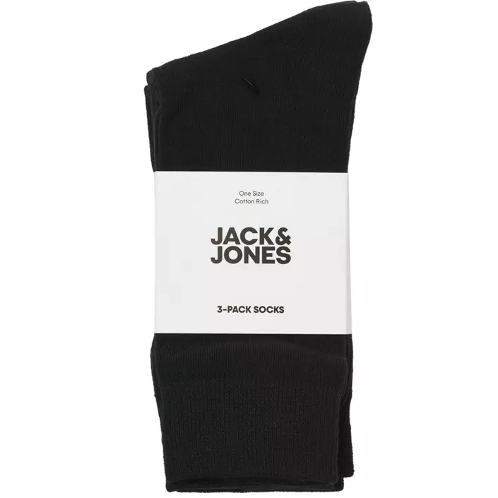 Jack & Jones JACRAFAEL3-pack socks, Black, Black, large image number 3
