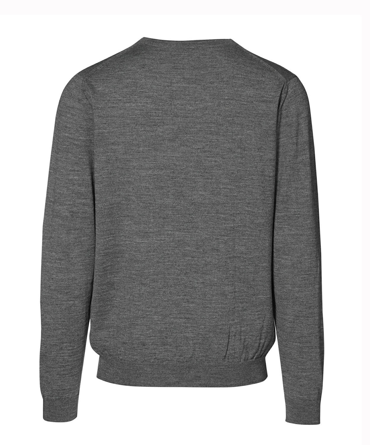 ID stickad tr&ouml;ja med merinoull, Ljusgr&aring; fl&auml;ckig