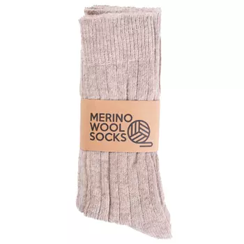 3-pack sokker med merinoull, Sand