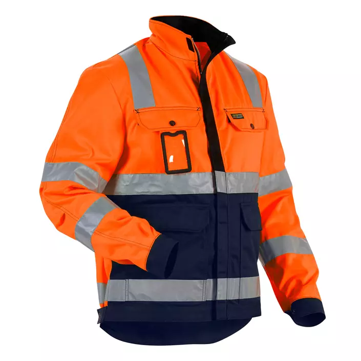 Blåkläder arbeidsjakke, Hi-vis Oransje/Marineblå, large image number 0