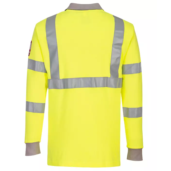 Portwest FR long-sleeved polo shirt, Hi-Vis Yellow, large image number 2