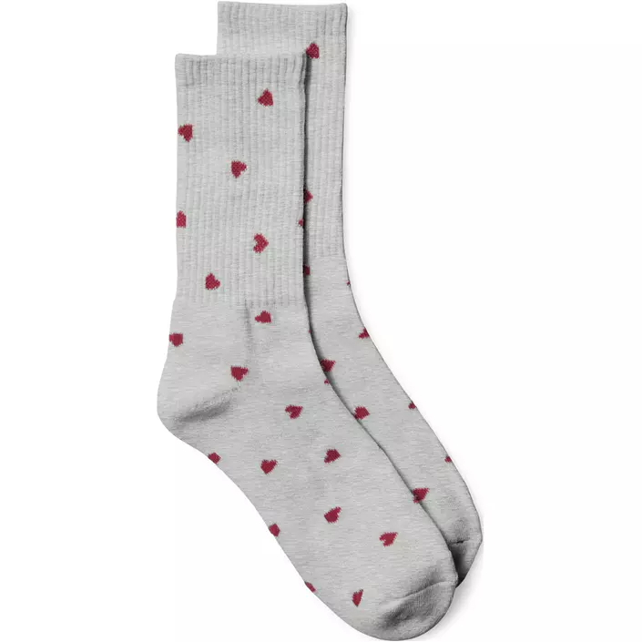 Vero Moda VMMEL DETAIL Damen Tennisstrümpfe, Light Grey Melange Hearts, Light Grey Melange Hearts, large image number 0