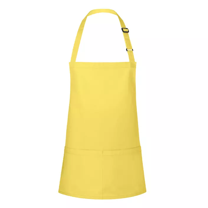 Karlowsky Basic bib apron with pockets, Sun Yellow, Sun Yellow, large image number 0