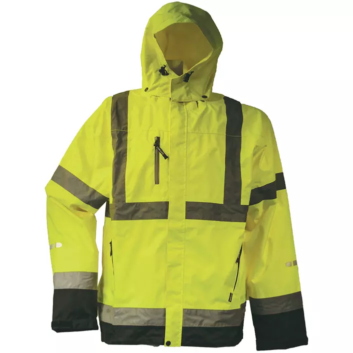 Lyngsøe work rain jacket FOX6055, Hi-Vis Yellow, large image number 0