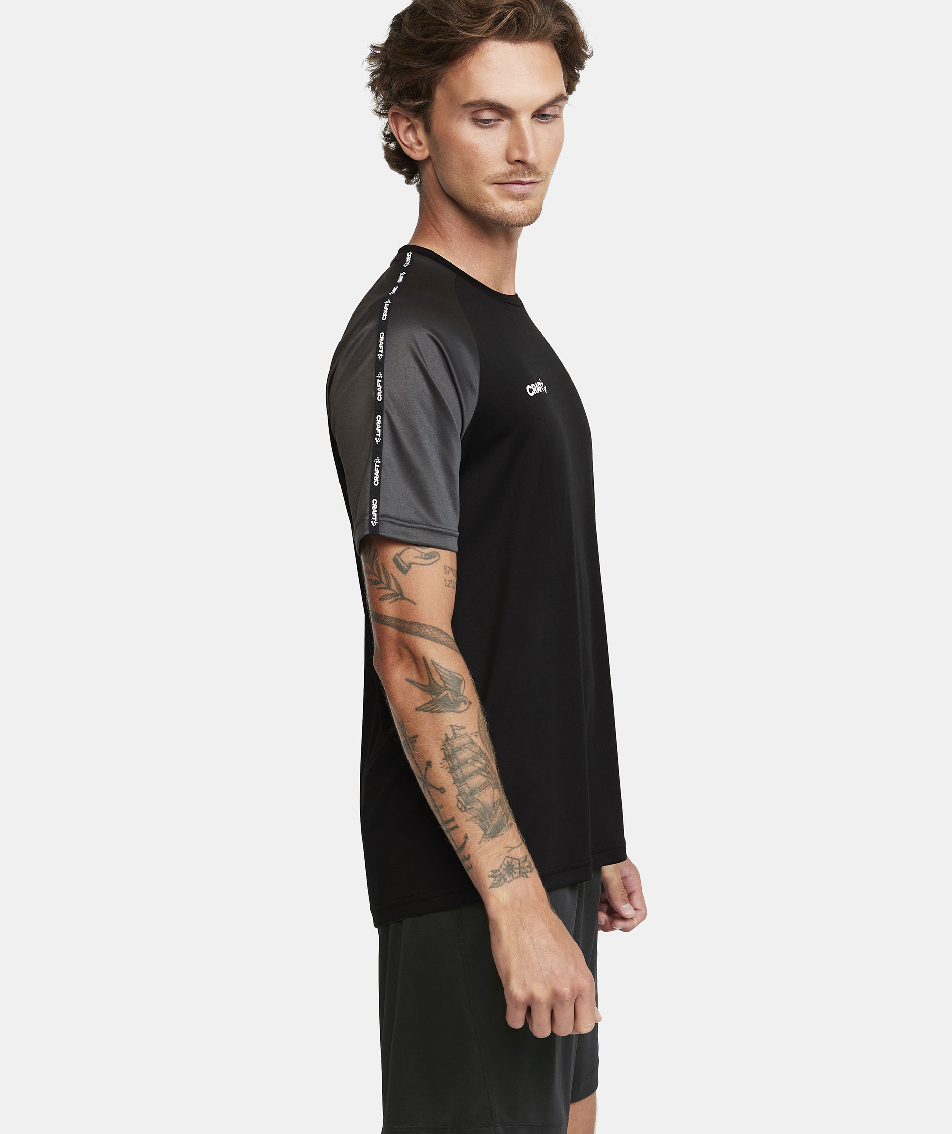 Craft Squad 2.0 Contrast Jersey T-shirt, Black/Granite, large image number 6