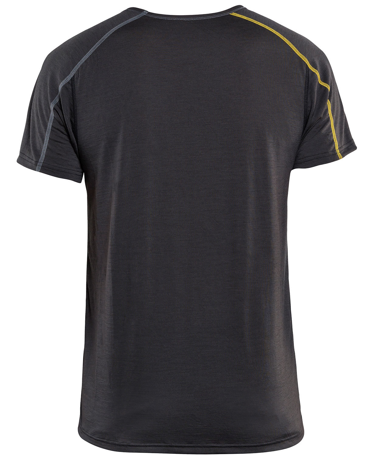 Bl&aring;kl&auml;der T-shirt  with merino wool, Anthracite grey/yellow, large image number 2