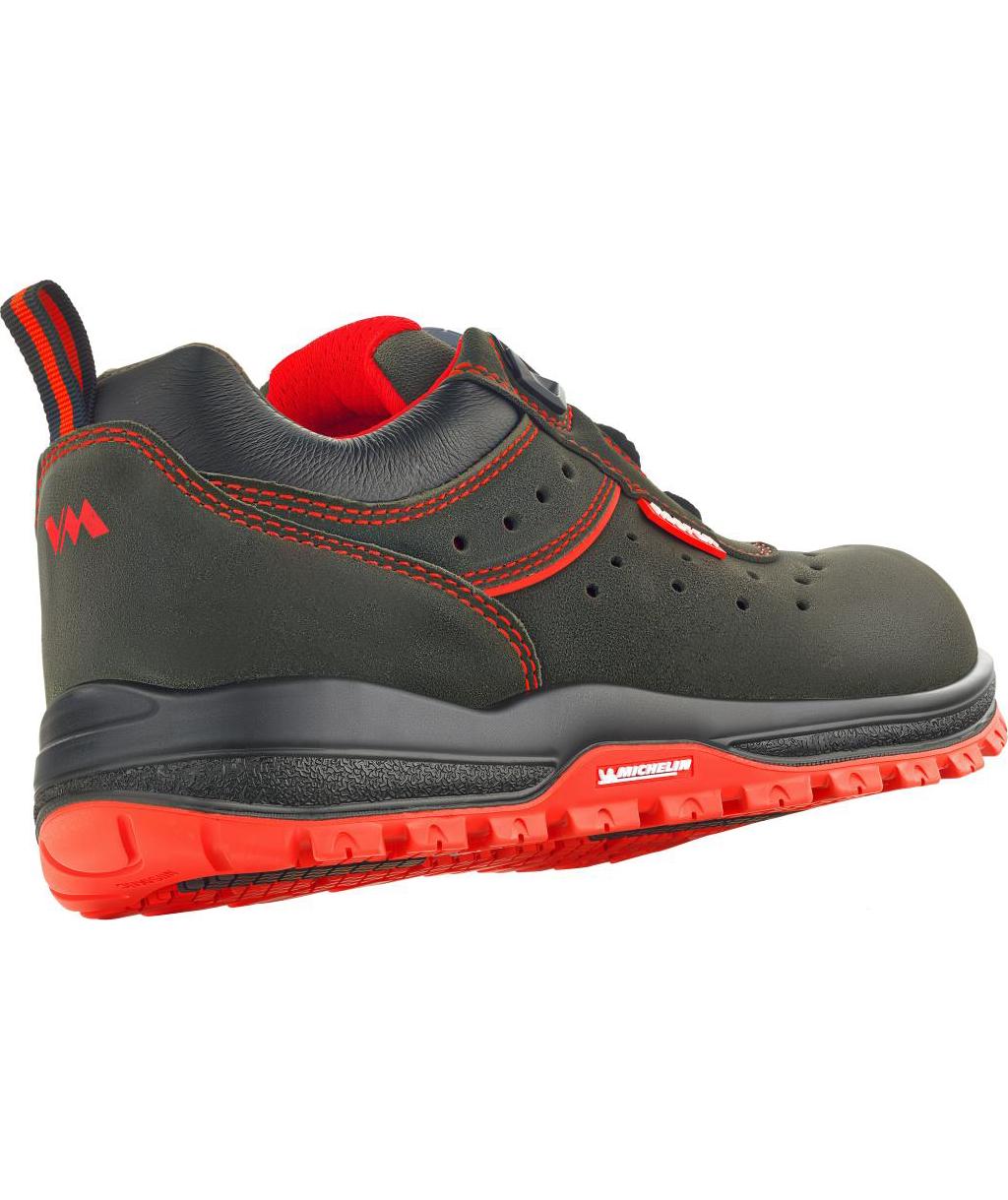 VM Footwear Norimberk arbetsskor O1PL, Svart/R&ouml;d, large image number 3