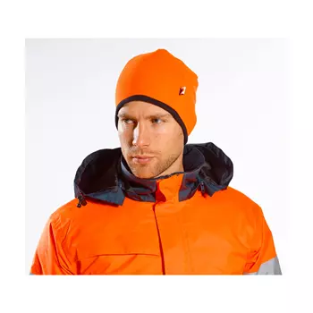 Portwest reversible fleece hat, Hi-Vis Orange/Black