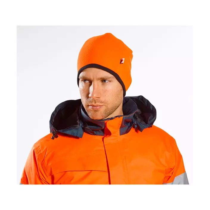 Portwest reversible fleece hat, Hi-Vis Orange/Black, Hi-Vis Orange/Black, large image number 1