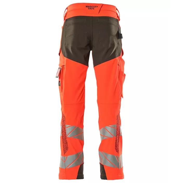 Mascot Accelerate Safe work trousers full stretch, Hi-vis red/Dark anthracite, large image number 2