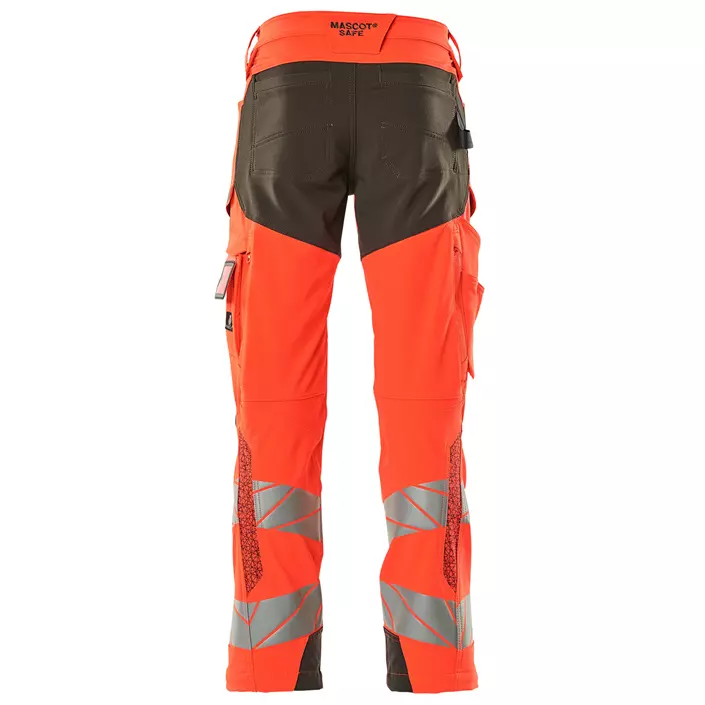 Mascot Accelerate Safe Arbeitshose full Stretch, Hi-vis Rot/dunkles Anthrazit, large image number 2