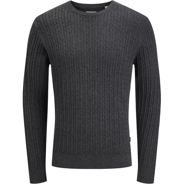 Jack & Jones JJEEMIL striktrøje, Dark Grey Melange, large image number 0