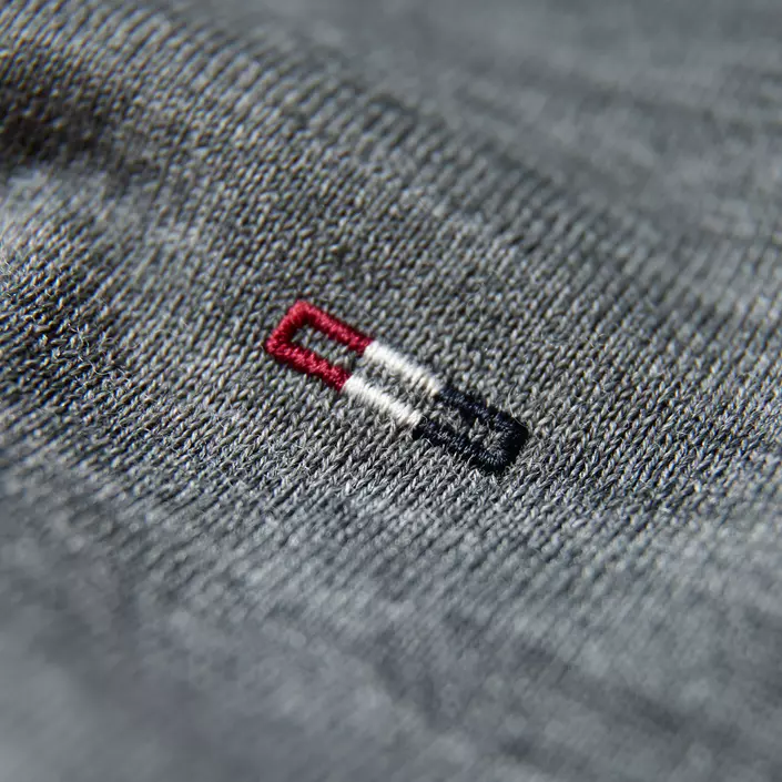 Bison stickad cardigan med merinoull, Grey Mel, large image number 3