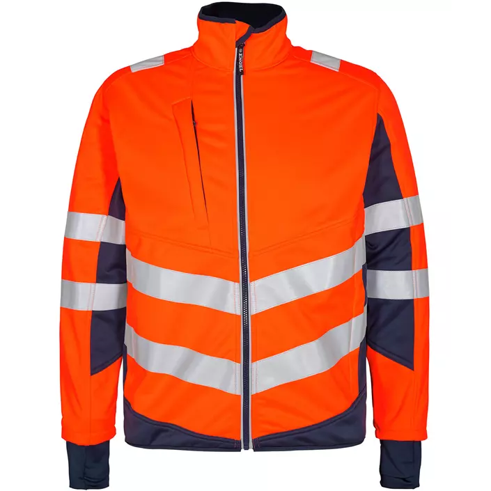 Engel Safety softshell jacket, Orange/Blue Ink, large image number 0
