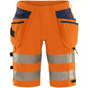 Fristads Green craftsman shorts 2646 GSTP, Hi-Vis Orange/Navy