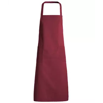 Kentaur bib apron with pockets, Bordeaux
