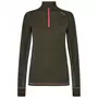 Dovre half-zip dame baselayer trøje, Grøn Dovre half-zip dame baselayer trøje
