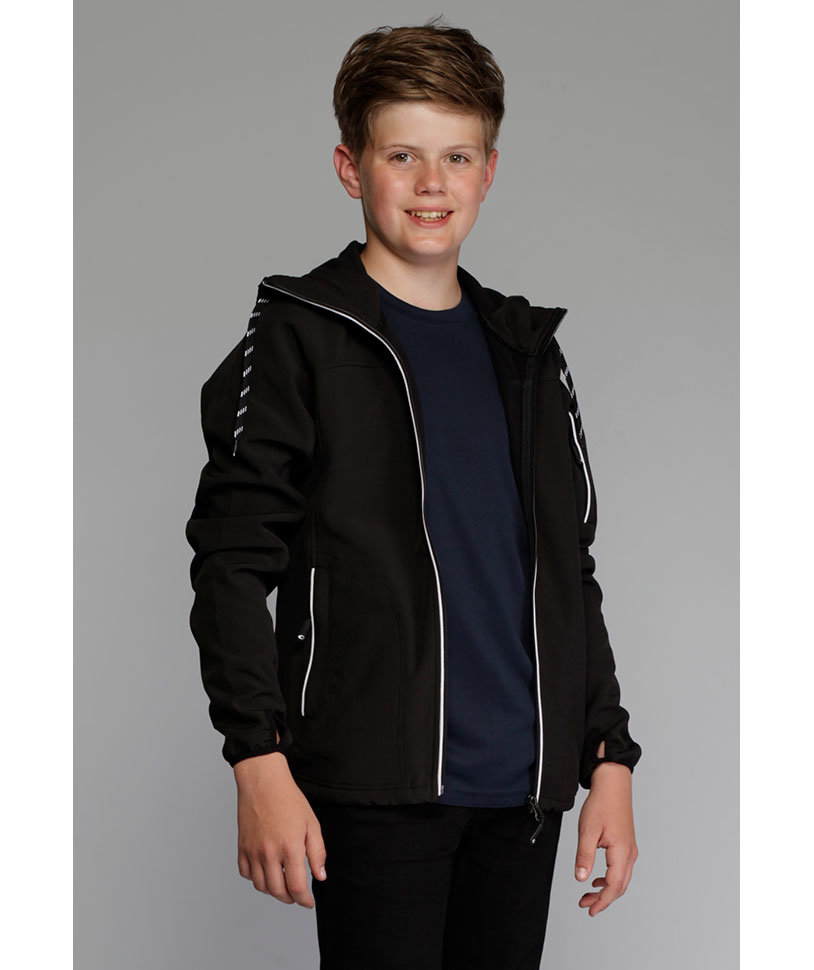 IK softshell jacket for kids, Black, large image number 1