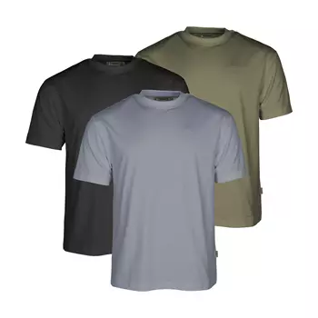 Pinewood 3-pack T-shirt, Olive/Black/Shadow Blue