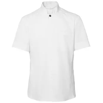 Segers 1023 slim fit kortärmad kockskjorta, Vit