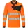 Portwest langærmet polo T-shirt, Hi-Vis Orange/Sort, Hi-Vis Orange/Sort, swatch