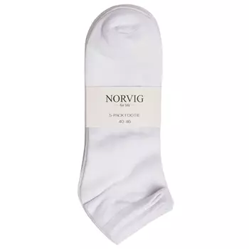 NORVIG 5-pack ankle socks, White