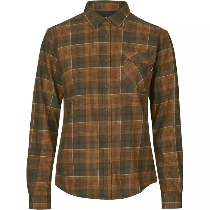 Seeland Skye flanellskjorta dam, Grizzly Brown/Terracotta Check, large image number 0