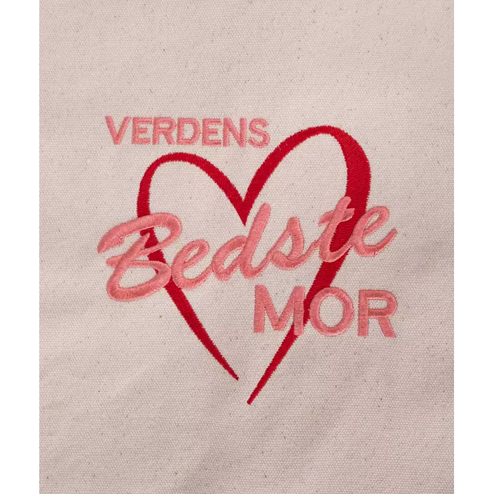 "Verdens bedste mor" mulepose, Hvid/lyserød, Hvid/lyserød, large image number 1