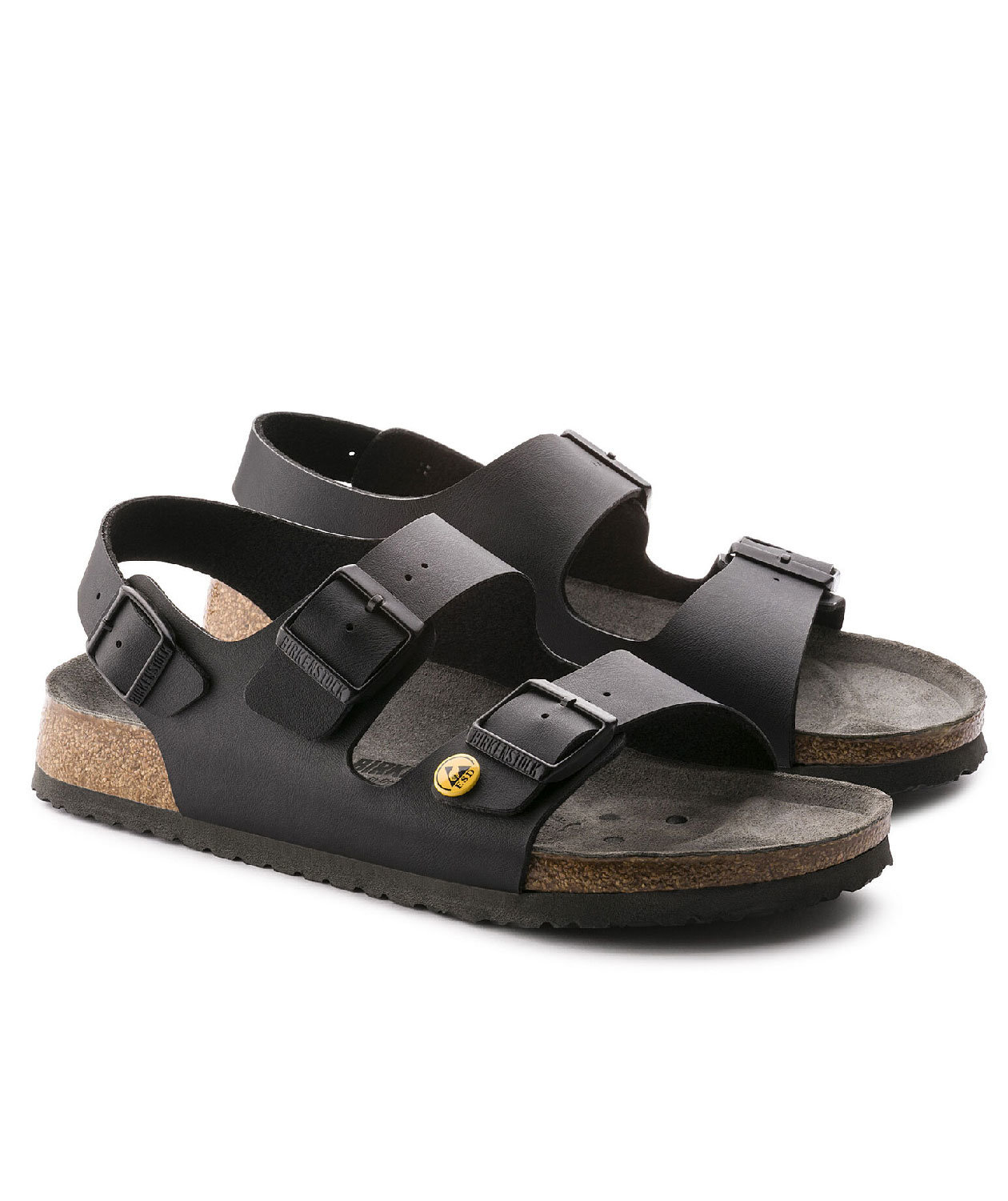 Birkenstock Milano ESD Narrow Fit Sandalen, Schwarz, Schwarz, large image number 4