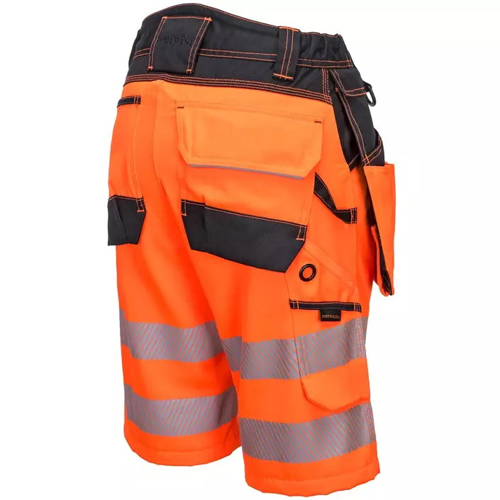 Portwest PW3 craftsmens shorts, Hi-Vis Orange/Black, large image number 3
