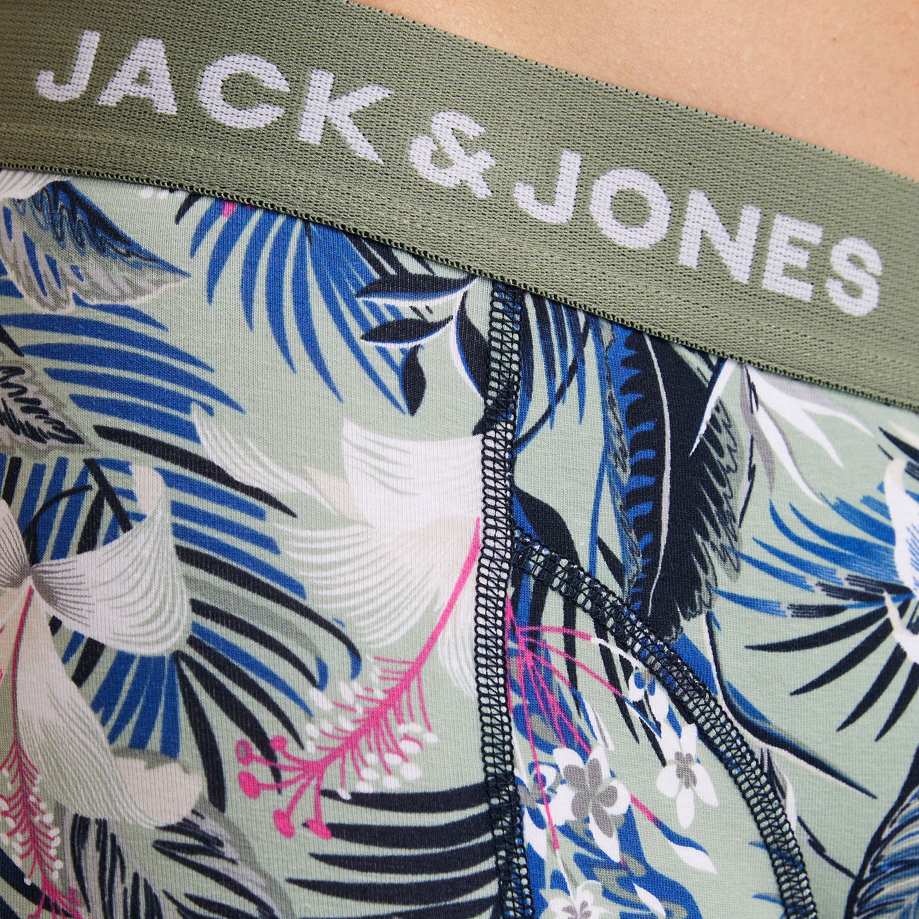 Jack & Jones JACBRADY FLOWER 3er-Pack Boxershorts, Sky Captain, large image number 4