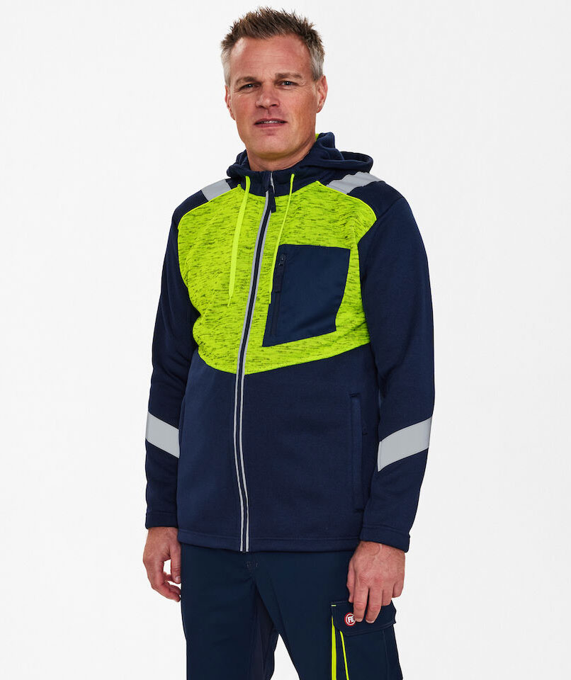 Engel Cargo cardigan, Blue Ink/Gul