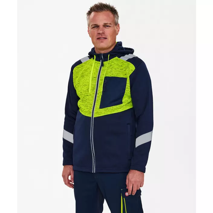 Engel Cargo Cardigan, Blue Ink/Gelb, large image number 1