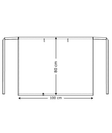 Kentaur long server apron, Black/White Striped, Black/White Striped, large image number 2