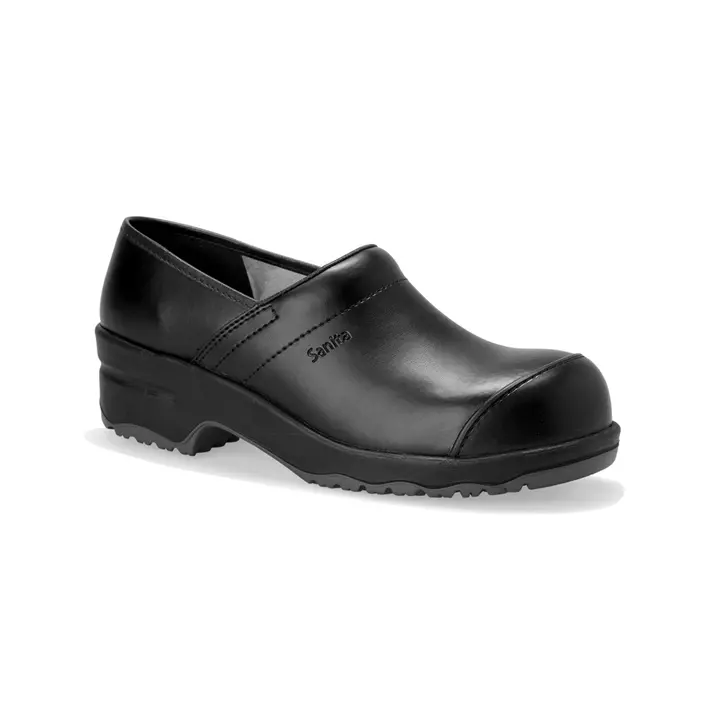 Sanita San Nitril safety clogs with heel cover S2, Black, large image number 0