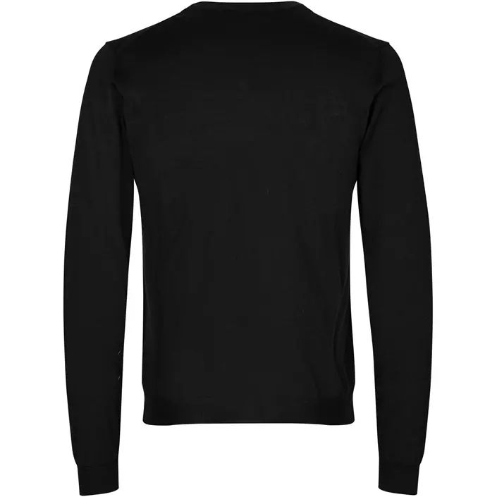 ID stickad tröja med merinoull, Svart, large image number 1