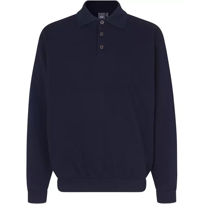 ID Game langärmliges Polo-Sweatshirt, Marine, large image number 0