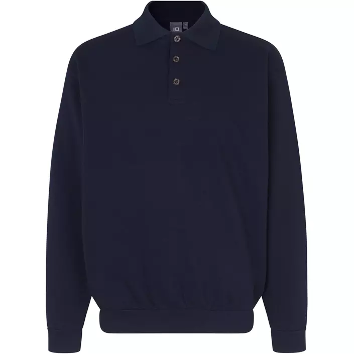 ID Game langärmliges Polo-Sweatshirt, Marine, large image number 0