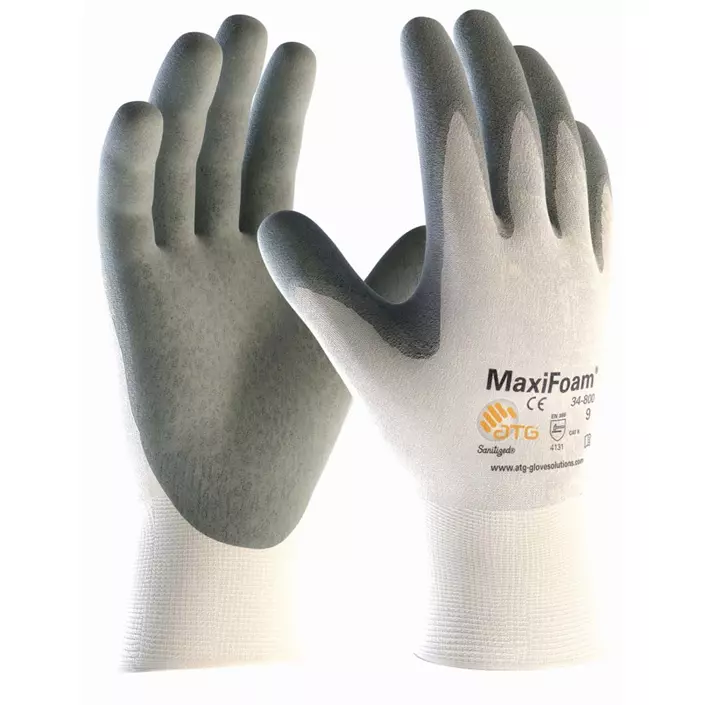 ATG MaxiFoam® 34-800 work gloves, White, large image number 0