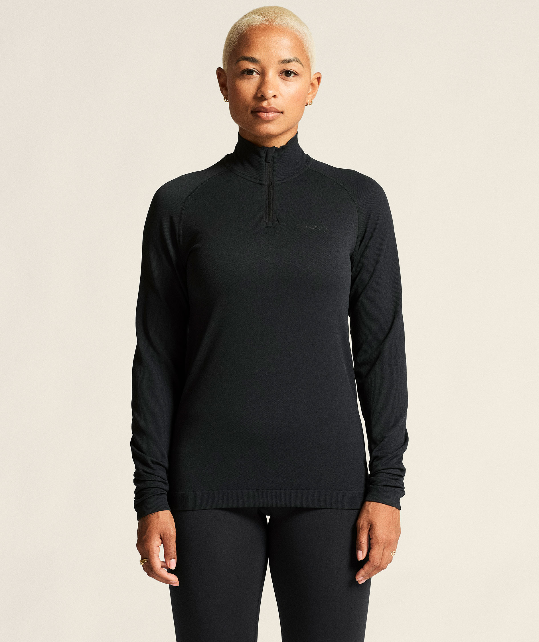 Craft Active Comfort 2 women's half zip baselayer sweater, Black