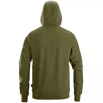 Snickers logo hoodie with zipper 2895, Khaki green