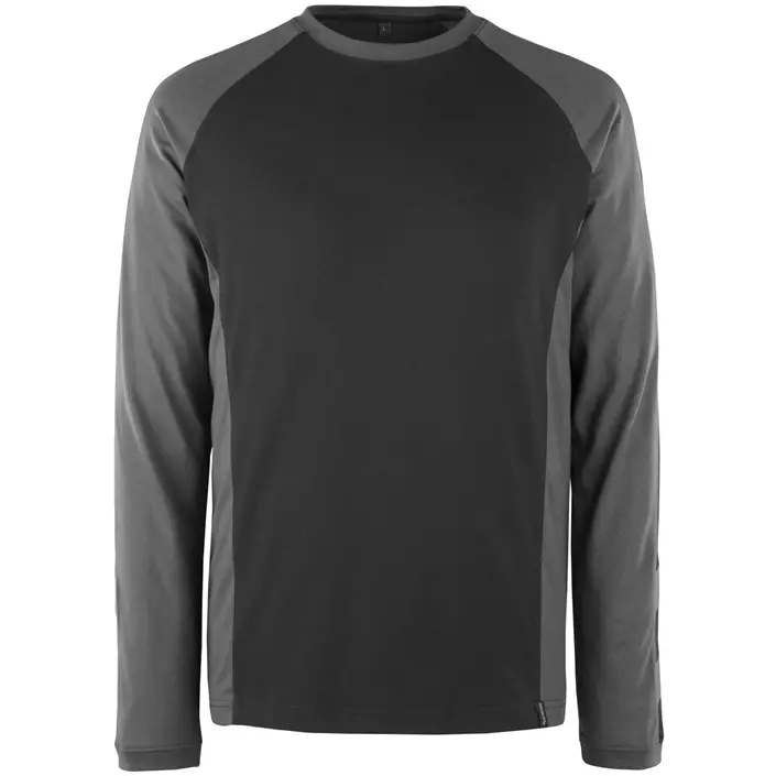 Mascot Unique Bielefeld long-sleeved T-shirt, Black/Dark Antracit, large image number 0