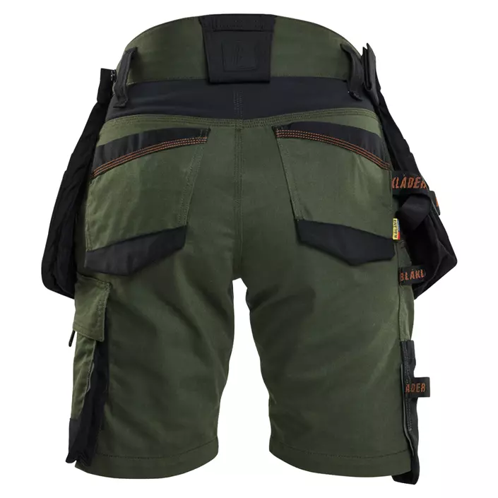 Blåkläder Striker dame håndværkershorts, Skovgrøn/Rust, large image number 1
